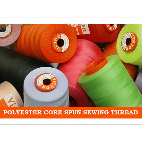 Spun sewing thread cones in assorted shades